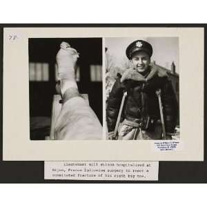  Lieutenant Bill Wilson,surgery,fracture,toe,c1941