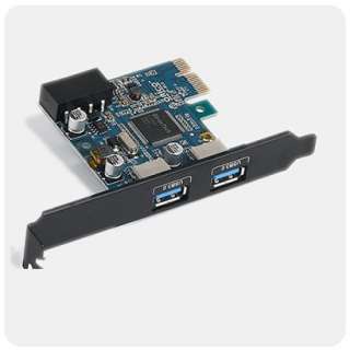 High Speed PCI E PCI Express 2.0 Card to 2x External USB 3.0 Ports 2 