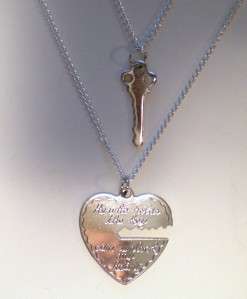   & Key 2 Necklaces He who holds the key Can Unlock My Heart  