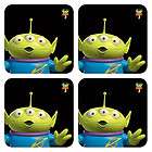 Pixar Disney Movie Toy Story Three Eyes Aliens Bar Coaster Mat Set Of 