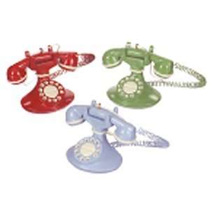   Princess Phone Ornament Set of Three Red, Blue & Green
