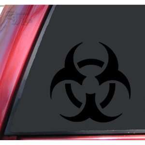  Biohazard Symbol Vinyl Decal Sticker   Black Automotive