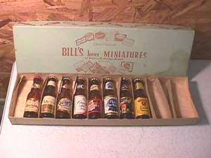Vinatge Bills Beer Miniatures  Bottles  Original Box  