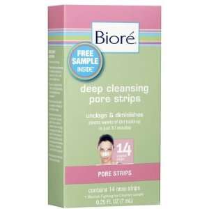  Biore Deep Cleansing Pore Nose Strips 14 ct (Pack of 3 