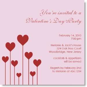  The Beat Of My Heart Valentines Day Party Invitations 