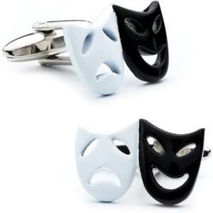  Black and White Theatre Masks Cufflinks CLI PSN252 