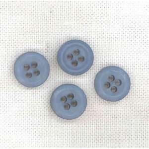  7/16 plastic shirt button blue grey By The Each Arts 