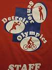 DETROIT SENIOR OLYMPICS STAFF t shirt XL retired old people games