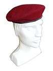 Military beret UN 100% WOOL (Sterkowski 1924) Maroon ; size S (US 6 3 