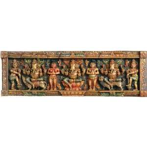   Rat, Lotus, and Lion with Shiva Ganas (Panel)   South