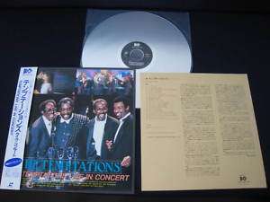 Temptations Live in Concert Japan Laserdisc LD OBI  
