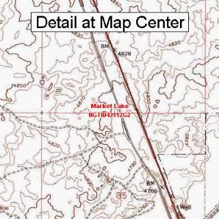  Topographic Quadrangle Map   Market Lake, Idaho (Folded/Waterproof