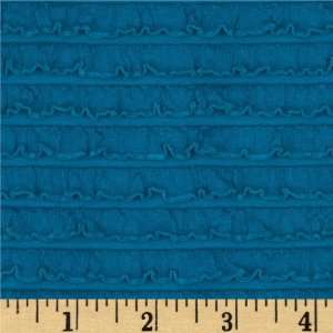  50 Wide Bisou Stretch Mini Ruffle Knit Turquoise Fabric 