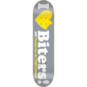 DGK Biters Grey 7.75 Skateboard Deck 