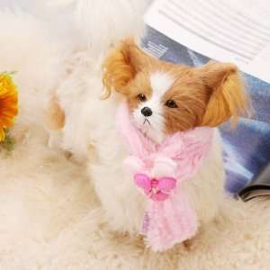    Pink Soft Fluffy Pet Dog Winter Scarf Neck Wrap L