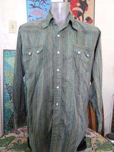 60s Vintage LEVIS Western Cowboy Pearl Snap L/S Shirt Medium  
