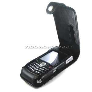 RIM Blackberry Pearl 8100 8120 8130 Black Premium Flip Cover Leather 