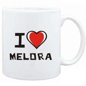  Mug White I love Melora  Female Names