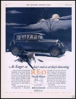 1927 REO Flying Cloud Brougham Ad REO Motor Car Company  
