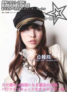Korean Leather peak cap woman flat top CAP SBB H 002  