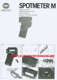 Minolta Spotmeter M Instruction Manual EFGS  