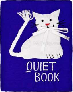 Childs Cloth Activity Quiet Book Preschool Toy Blue Cat  