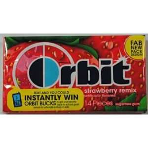  Wrigleys Orbit Sugar Free Gum   Strawberry Remix Case Pack 