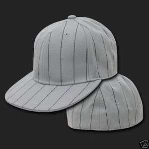   Size 7 1/2 Fitted Flat Bill Baseball Cap Hat 