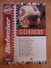 NFL Poster Budweiser 49ers 1999 Poster Schedule