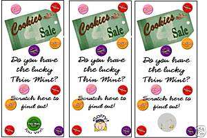 Girl Scout COOKIES scratch off game TROOPS party favors  