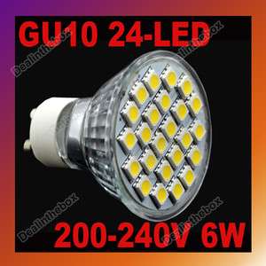 GU10 Warm White Focus 24 LED Bulb Spot Light Lamp 6W 200~240V  