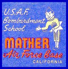 1950s U.S.A.F. Bombardment School Matchcover  Mather A.F.B. CA  