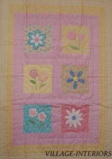 THATS MINE 4PC PINK FLORAL BABY CRIB QUILT BEDDING SET  