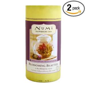 Numi Blossoming Beauties (Loose), Flowering Tea Canisters 1.63 Ounce 