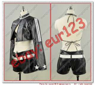 Black Rock Shooter Black Gold Saw cosplay costume  
