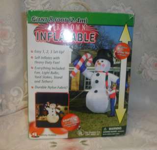 Gemmy 8 ft Airblown Christmas Snowman Lighted Display  