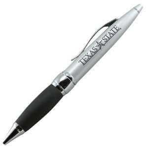 Texas State Bobcats Brushed Silver Twist Ballpoint Pen 