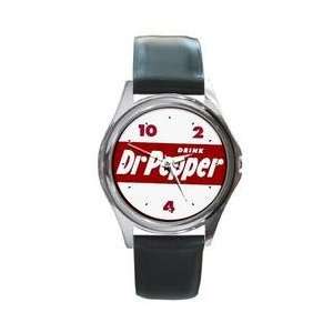  vintage logo Dr. Pepper watch real Leather Band & BOX 