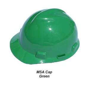 MSA V Guard cap style hardhats with pin lock suspensions, green 