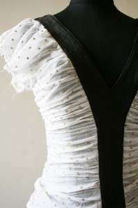 AUTH Sass & Bide Mock Leather Fit Mini Dress/Top 0/XS  