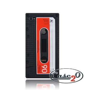  Black Iphone 4 Silicone Cassette Case Provided By Case2o 