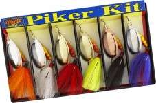 Mepps Piker / Killer Kit (6) Lure Set   Musky & Pike Bucktail Spinner 