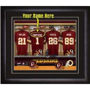  Washington Redskins Customized Locker Room 12x15 Framed 