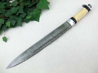 Rogers Custom Handmade Damascus Camp Knife Hunting / Machete Bowie 