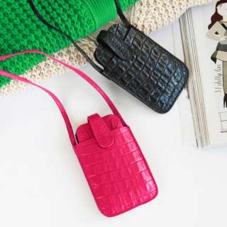 Cell phone leather bag fashion cross purses/i phone sz  