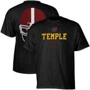   Temple Owls College Eyes T Shirt   Black (Small)