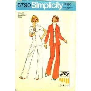   6790 Sewing Pattern Misses Jiffy Shirt and Pants Size 10   Bust 32 1/2