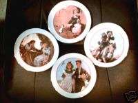 LOT OF 4 NORMAN ROCKWELL PLATES YOUNG LOVE SERIES 1982  