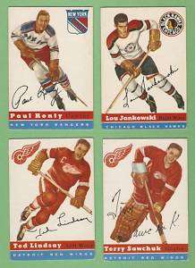 1954 55 Topps#51 Ted Lindsay,Red Wings  