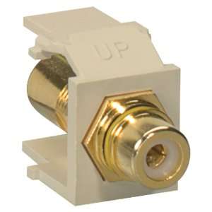  LEVITON 40830 BIY GOLD PLATED RCA QUICKPORT JACK (IVORY 